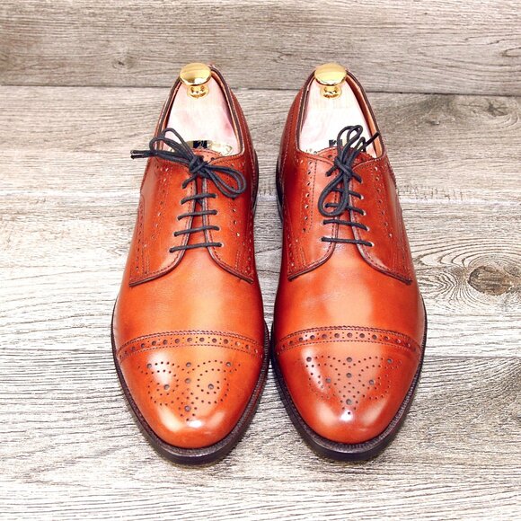 * NEW * $395 Allen Edmonds SANFORD 8 D Bourbon * add $15 new Cedar Trees - Picture 2 of 13